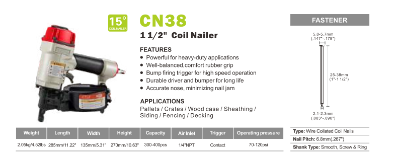 Gwoździarka Meite CN38