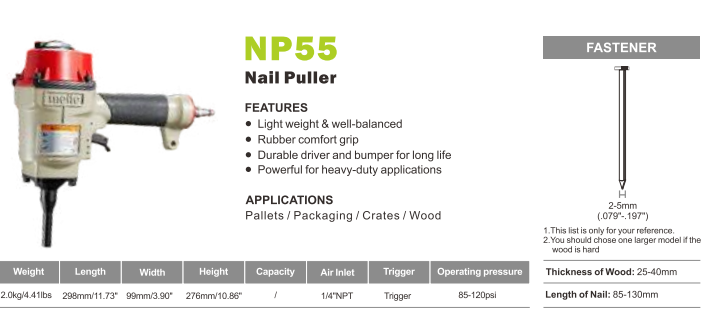 Wybijak do gwoździ Meite NP55