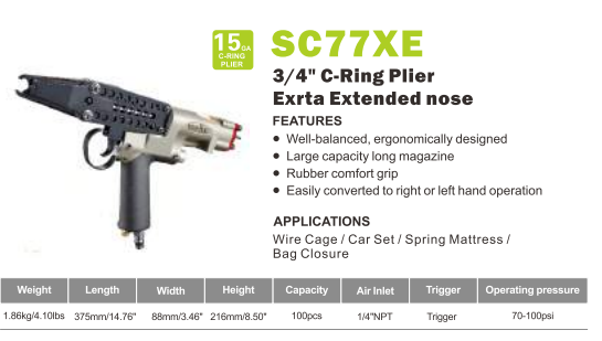 Spinacz do C-ringów Meite SC77XE